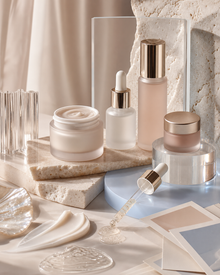 Beauty Prompt Library editorial skincare still life